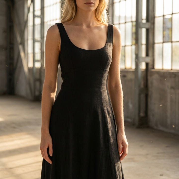 Dahlia | Sleeveless Flowing Maxi Dress for Weddings and Evening Events