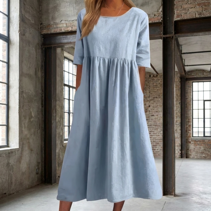 Seraphina Midi Dress - Light Blue lifestyle