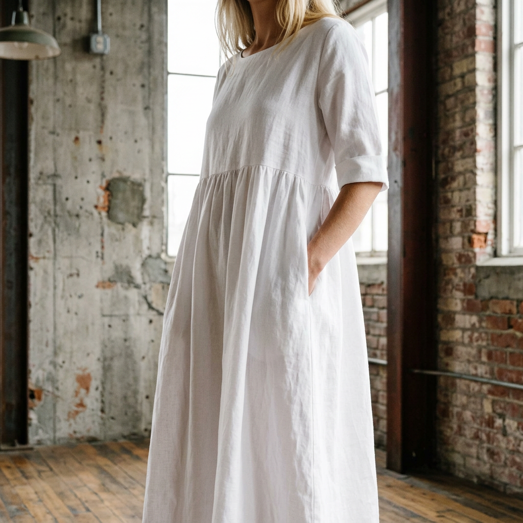 Seraphina Midi Dress - White lifestyle