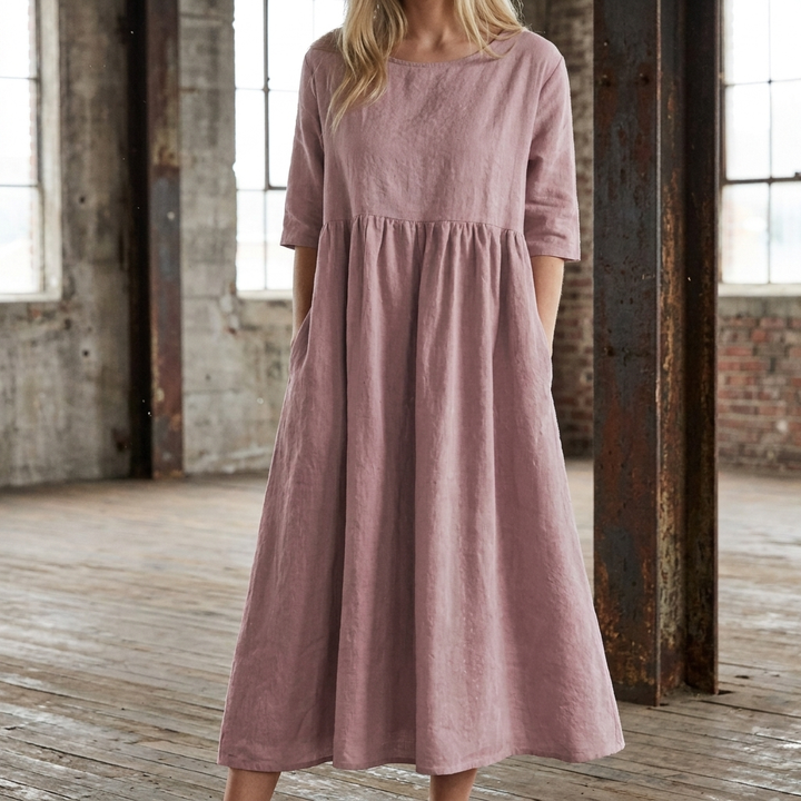 Seraphina Midi Dress - Dusty Pink lifestyle