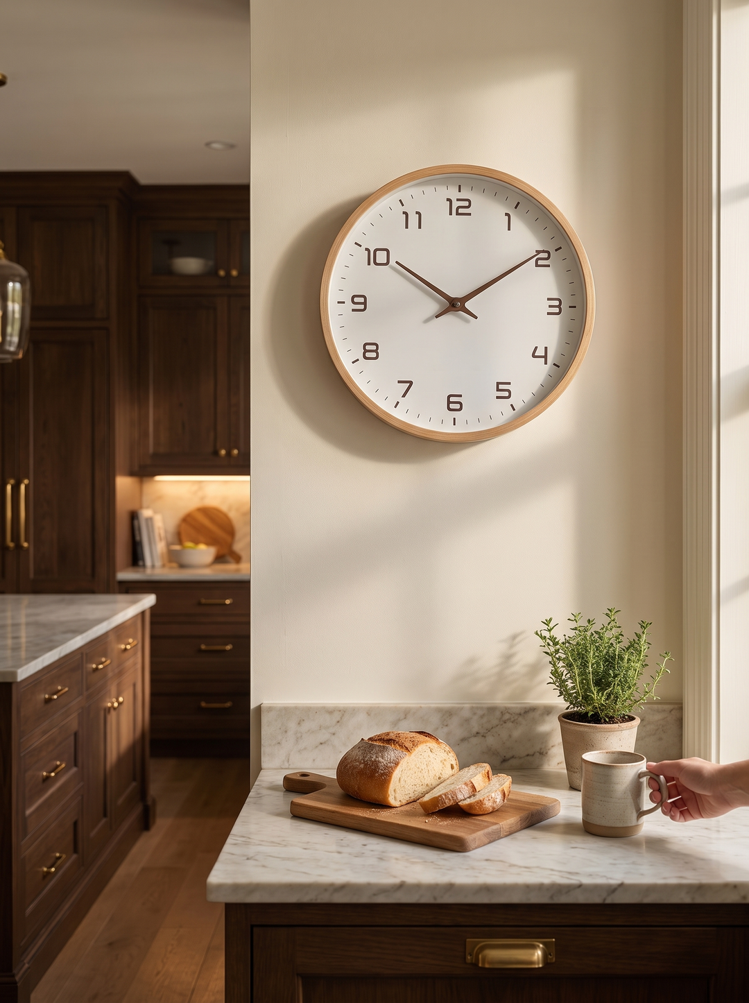 Nordic Wood Wall Clock lifestyle 2