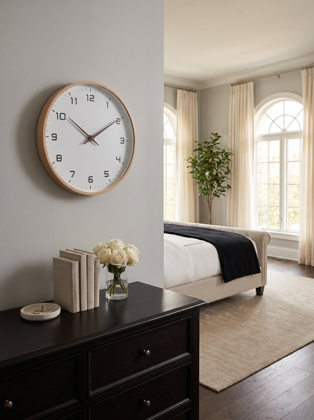 Nordic Wood Wall Clock lifestyle 1